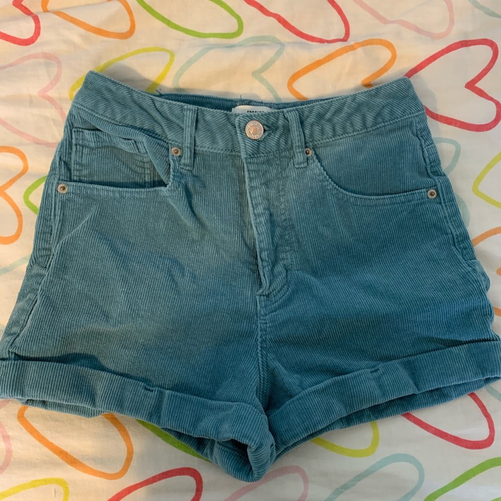 Blue Corduroy Shorts